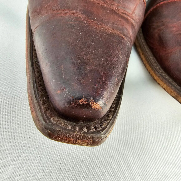 Women's Brown Leather Ankle Boots - Picture 6 of 12